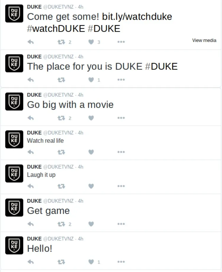 duke tweets