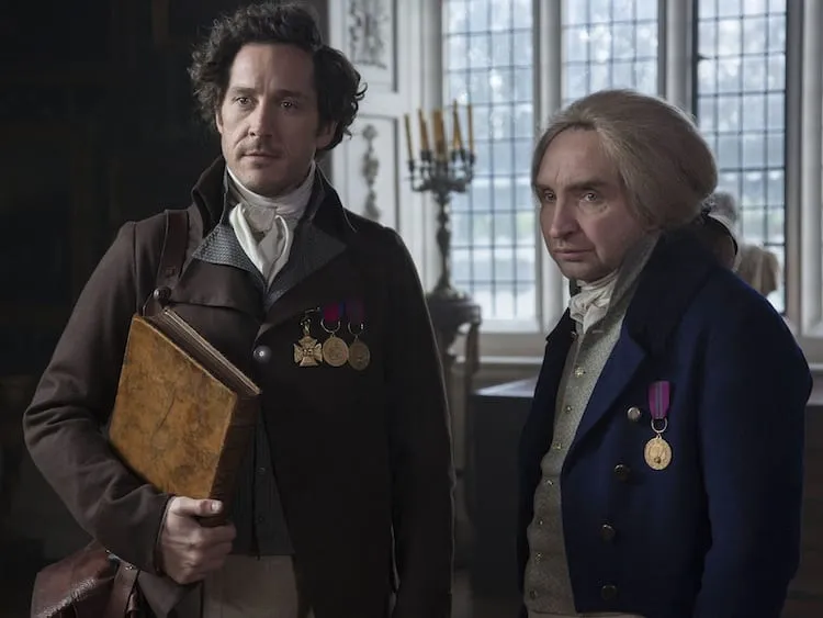 Programme Name: Jonathan Strange & Mr Norrell - TX: n/a - Episode: Ep4 (No. 4) - Picture Shows: (L-R) Jonathan Strange (BERTIE CARVEL), Mr Norrell (EDDIE MARSAN) - (C) JSMN Ltd - Photographer: Matt Squire