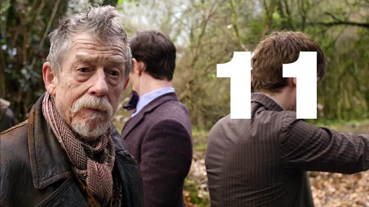 Picture shows; JOHN HURT as The Doctor, MATT SMITH as the Eleventh Doctor and DAVID TENNANT as the Tenth Doctor and in the 50th Anniversary Special - The Day of the Doctor