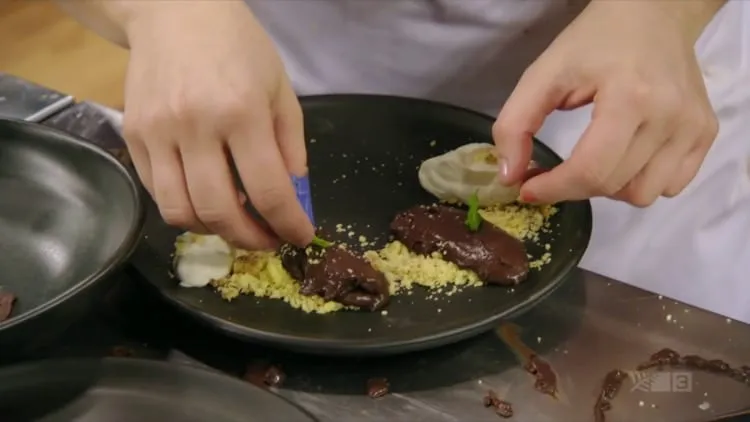 hayley's blob dessert with mint