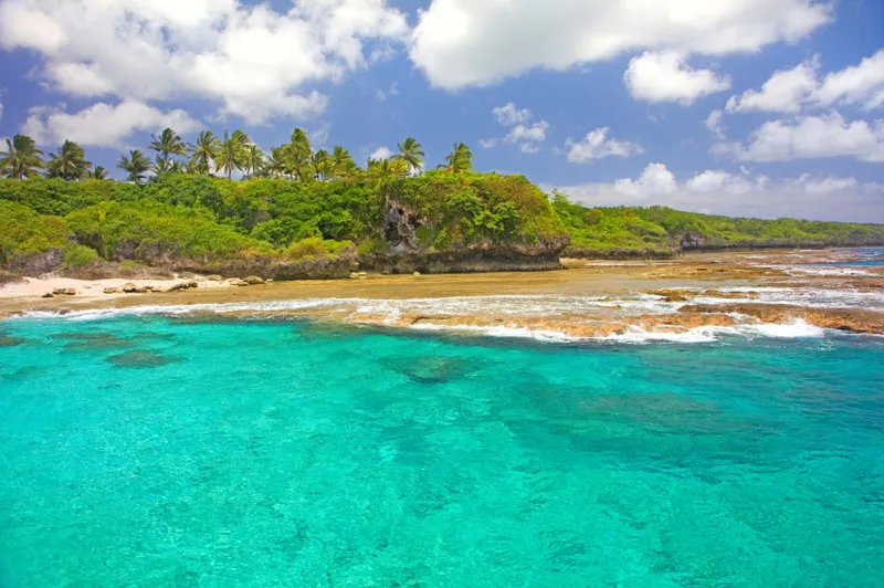 The coastline of Alofi, Niue.