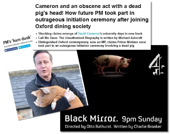 David Cameron and the pig claims: Daily Mail, Sun, and Channel 4's Black Mirror