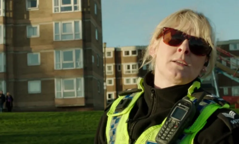 Convenience store glasses + high ves vest = British fashion icon
