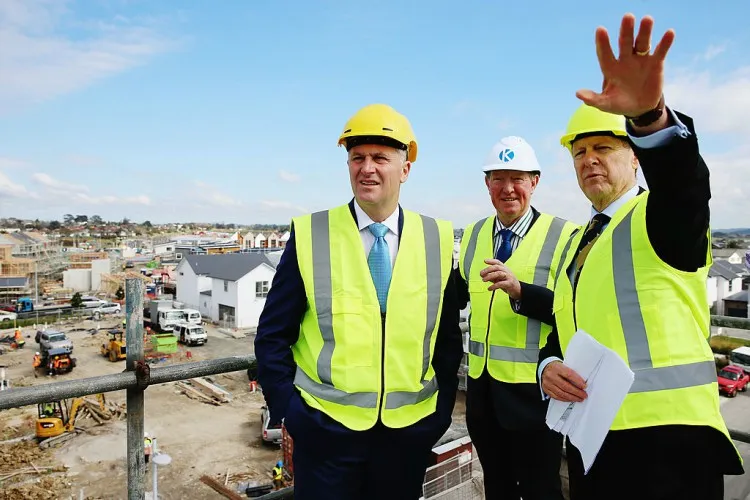 John Key and Nick Smith google a solution to the housing crisis (Photo by Hannah Peters/Getty Images)
