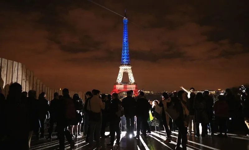 Paris Turns Blue, White and Red For Victims Of Friday’s Terrorist Attacks