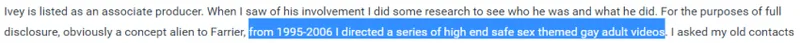a screencap from Kevin Clarke's site. of course, the videos of men tickling each other that he directs now are strictly no-homo