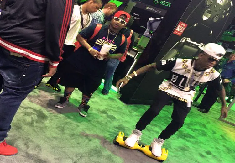 Soulja Boy hightails it outta there. What a free soul.