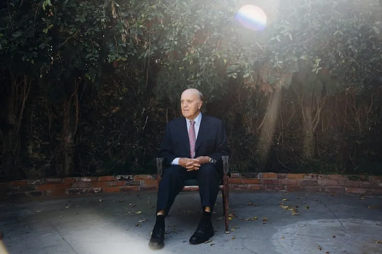 Journalist Peter Arnett photographed in his home in Fountain Valley, California.