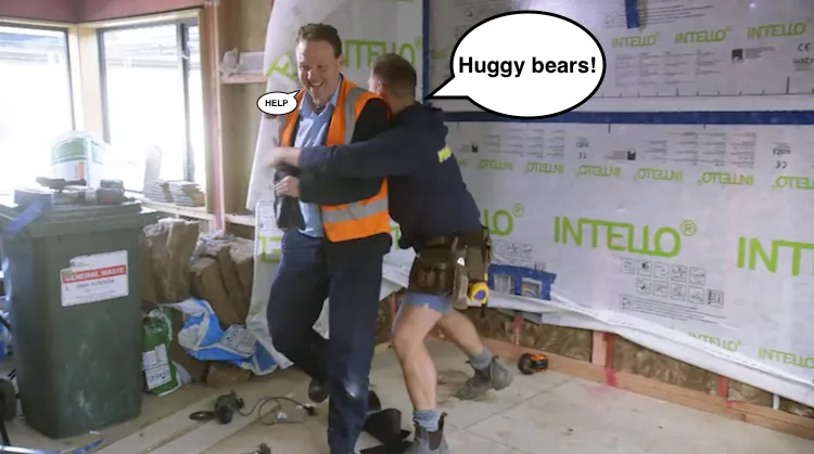 Glyn hugs