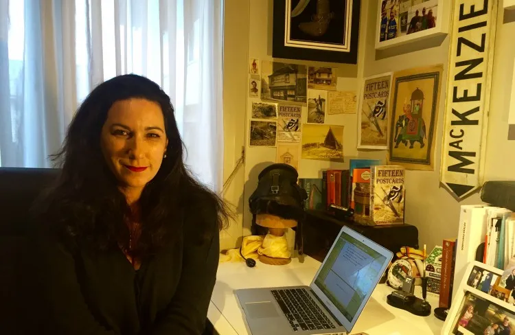 Kirsten McKenzie in her workspace