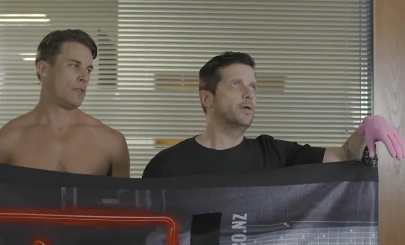 Wells and Heath in a Hauraki promo
