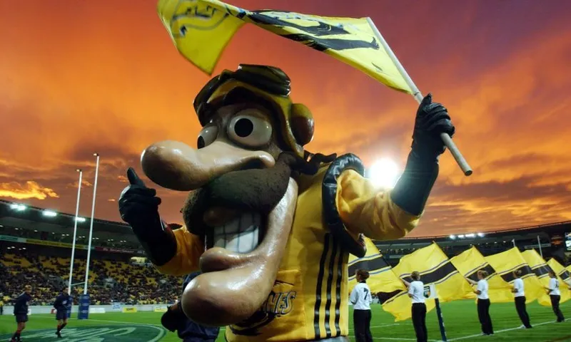 WELLINGTON, NEW ZEALAND - MAY 03: Hurricanes mascot Captain Hurricane rior to the Hurricanes 2048 loss to the Crusaders in the Super12 rugby match at WestpacTrust Stadium, Wellington, Saturday. (Photo by Ross Land/Getty Images)