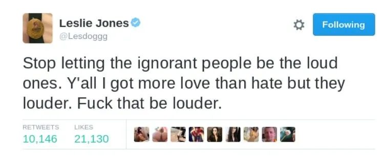 Leslie knows about speaking out.