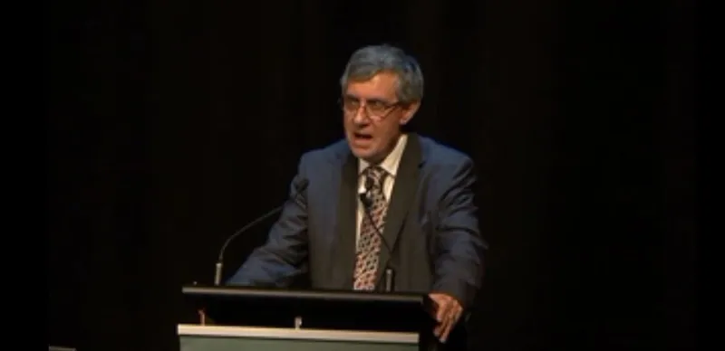Sir Paul Callaghan addresses the Royal Society in 2011.