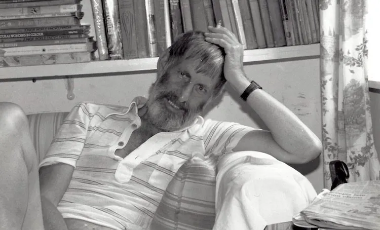 Robin Dudding with his beloved journal Islands (Image: Adam Dudding)