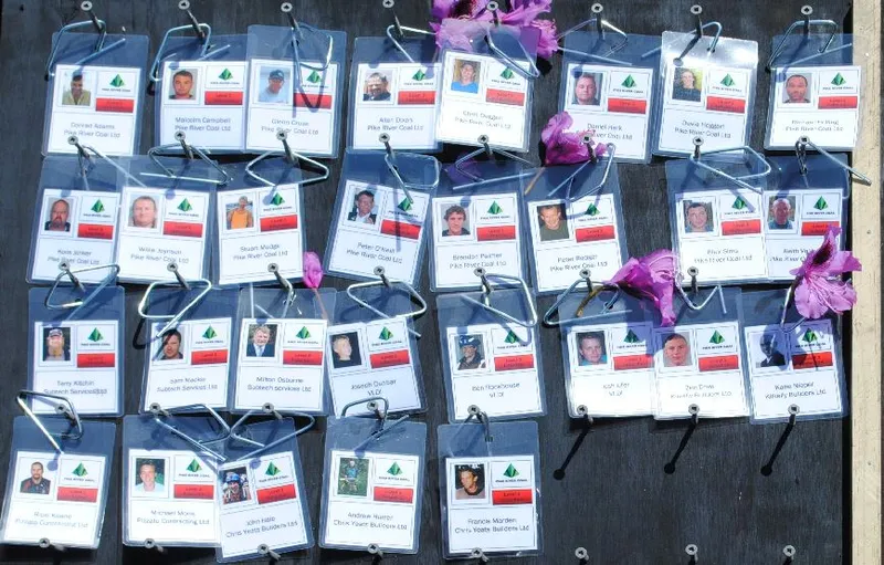 The ID tags of the lost miners. Photo: gg.govt.nz