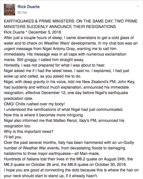 johnkeyresignduarteearthquake