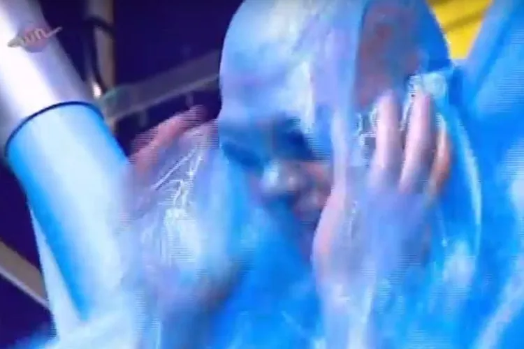 DJ Sir-Vere is gunged. (Photo: YouTube – 'What Now – A Sir-Vere Gunging')