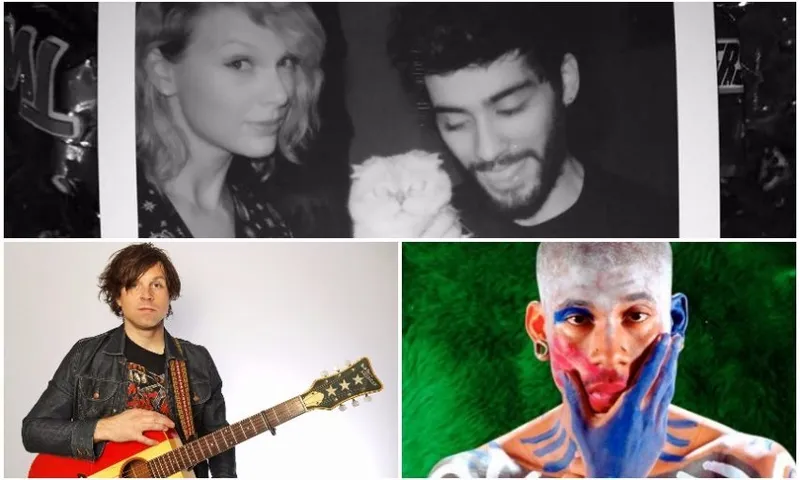 CLOCKWISE FROM TOP: TAYLOR SWIFT, ZAYN, HODGY, RYAN ADAMS