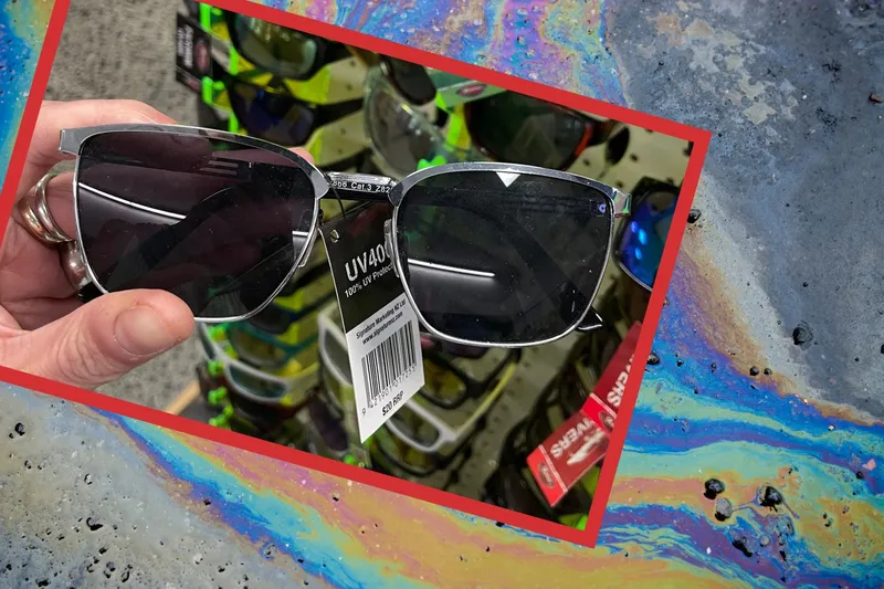 Wire frame sunglasses at BP Fanshawe Street