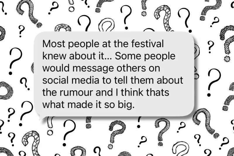 Social media helped spread the "needle spiking" rumours