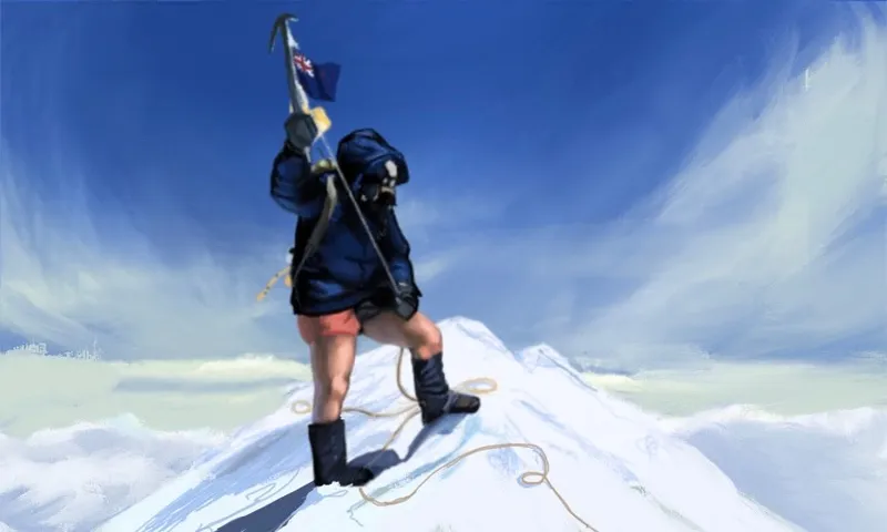 New Zealander hiker in shorts