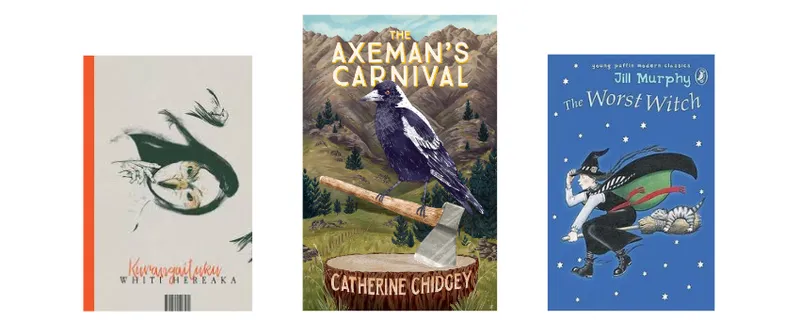 Three book covers side by side