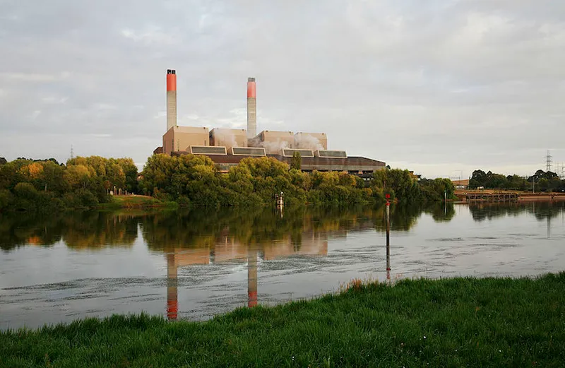 Genesis Power Ltd.'s Huntly coal-fired power station stands