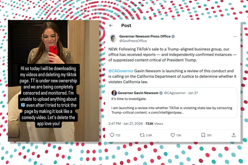 Meg Stalter and Gavin Newsom were among the big names raising questions about the app following its change in ownership.