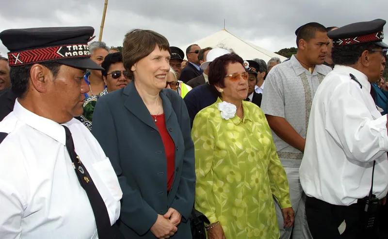 Prime Minister Helen Clark and Titiwhai Harawera a