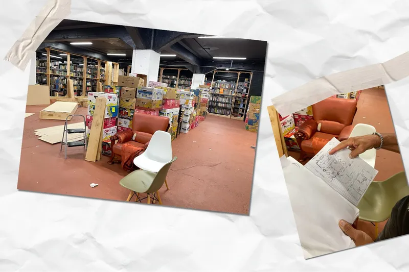 Inside the new Hard To Find Books space off Symonds Street