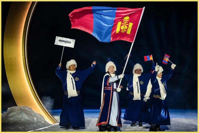 Team Mongolia at the Opening Ceremony