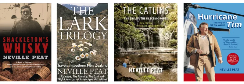 Four book covers by Neville Peat.