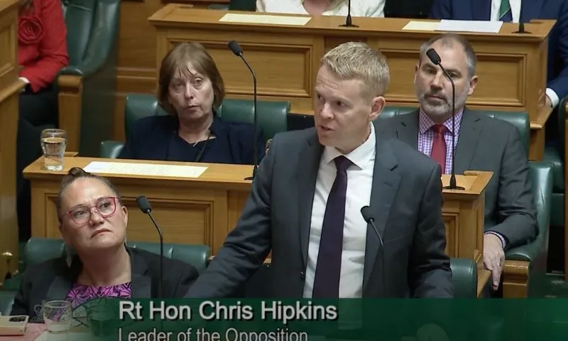 Chris Hipkins speaking in the House.