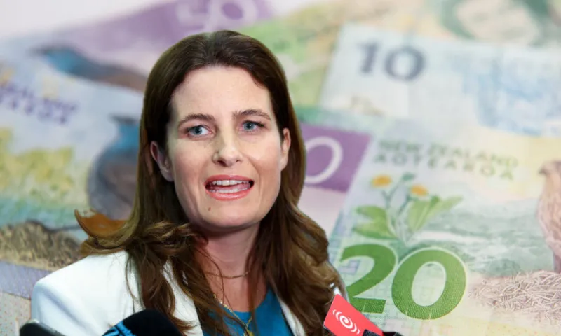 Nicola Willis against money background