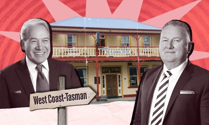 Winston Peters and Shane Jones in Blackball on the West Coast