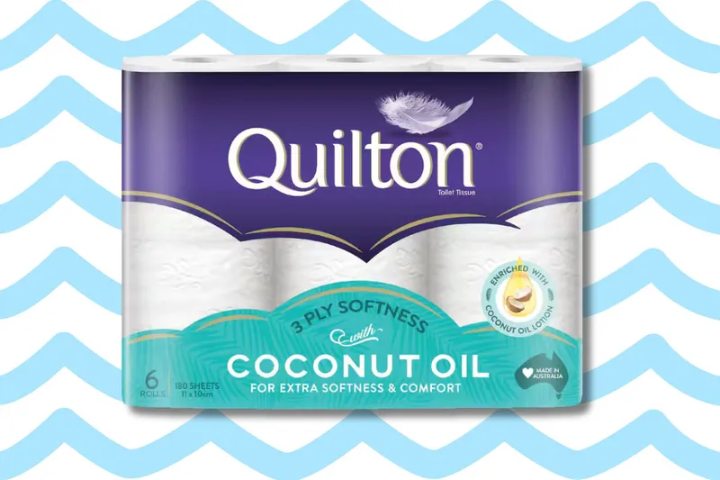 Quilton toilet paper with coconut oil