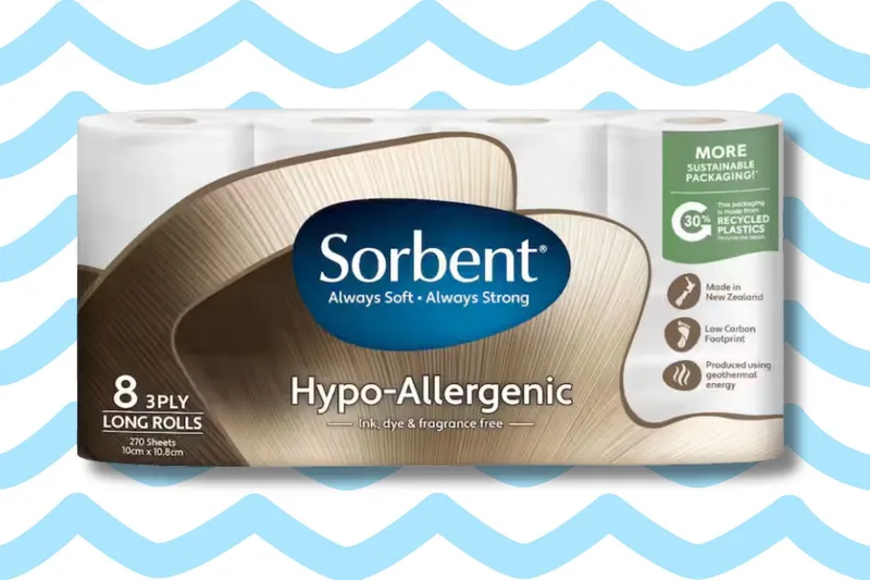 Sorbent hypoallergenic toilet paper