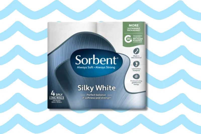 Sorbent silk white toilet paper