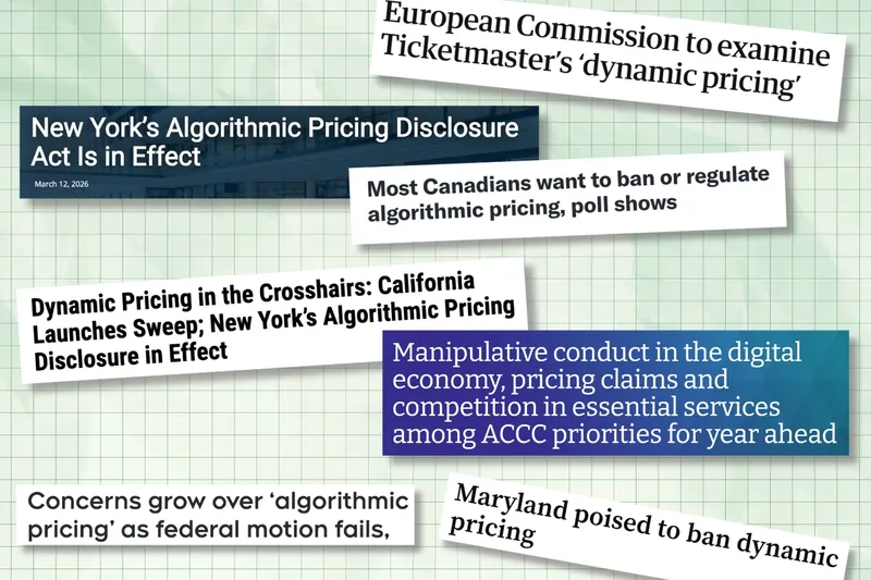 News headlines about the dynamic pricing pushback