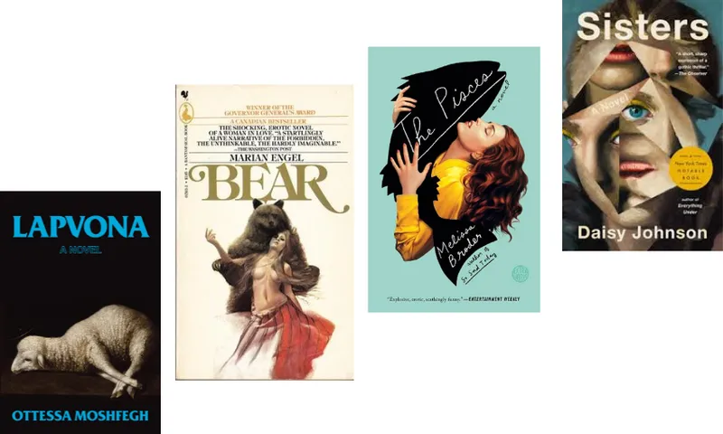 Four book covers descending.