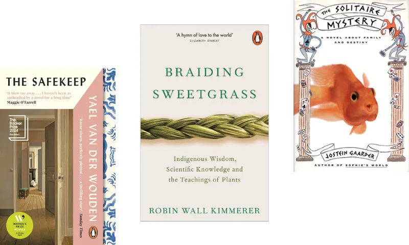 Three book covers ascending.