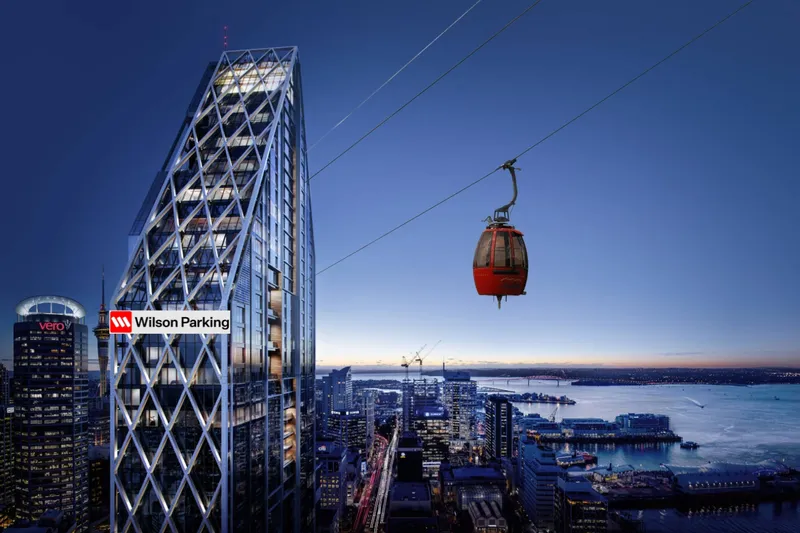An imagining of a Gondola attached to Wilsons Parking tower