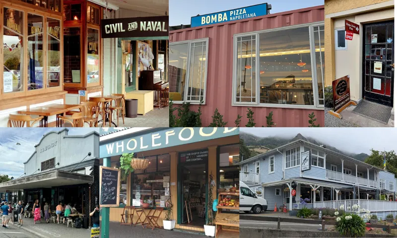 a selection of six shopfronts in Lyttelton