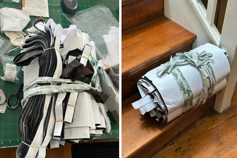 cut garments in the Penny Sage studio