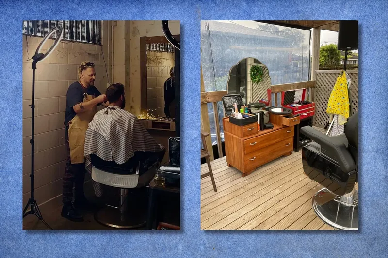 Rodney's barbering set up.
