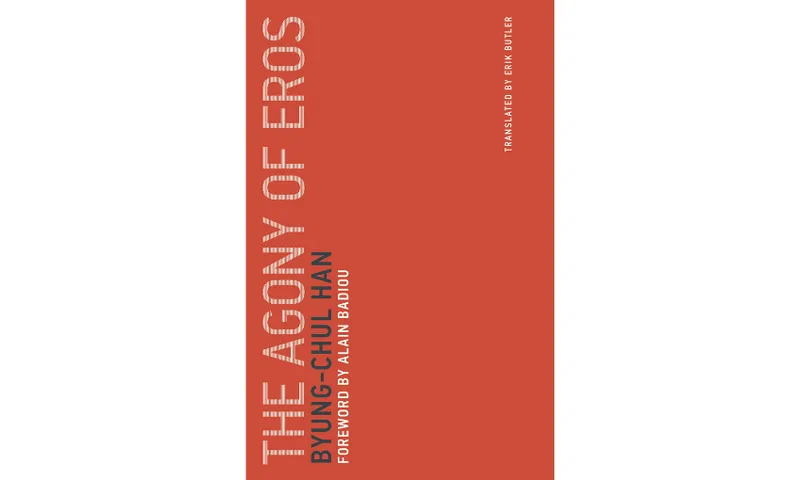 The cover of the book called The Agony of Eros which is all red.
