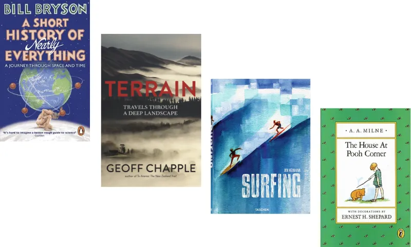 Four book covers ascending.