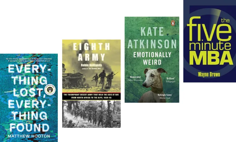 Four book covers ascending.