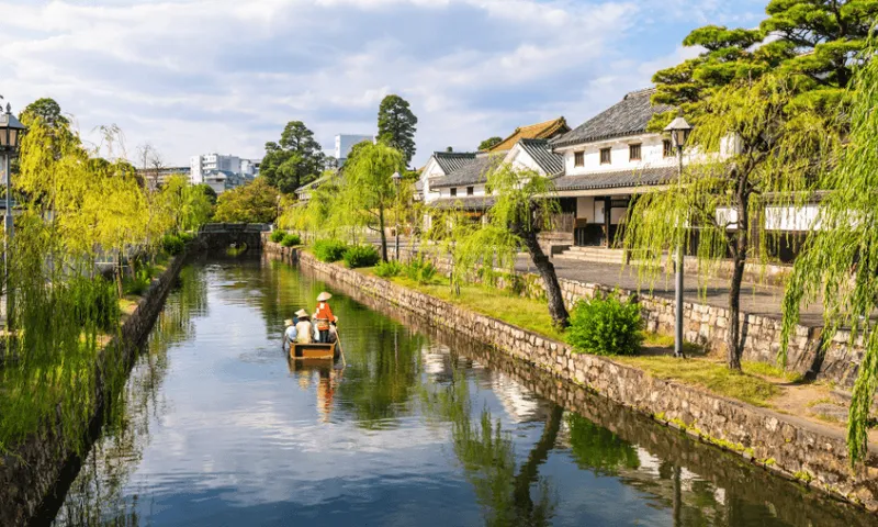A waterway in Kurashiki, Japan